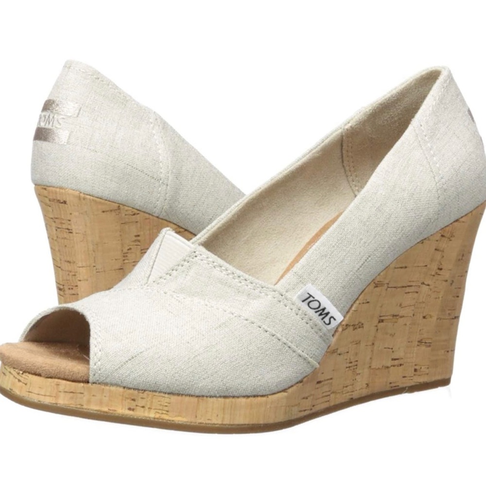 Toms Classic Espadrille Wedge Sandal - size 8.5